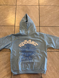 blue rhinestone Sp5der hoodie