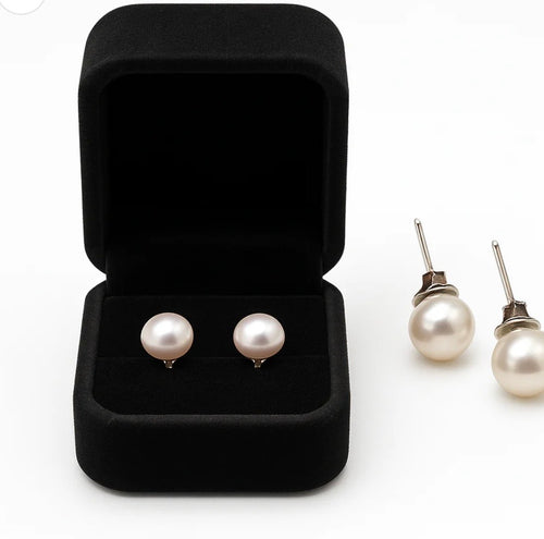 Pearl stud earrings