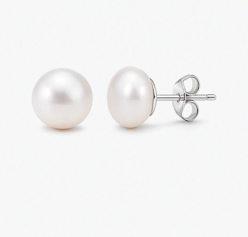 Pearl stud earrings