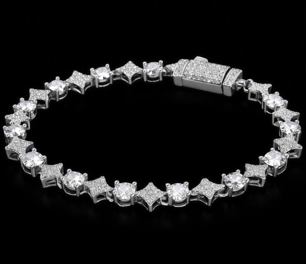 Moissanite star bracelet